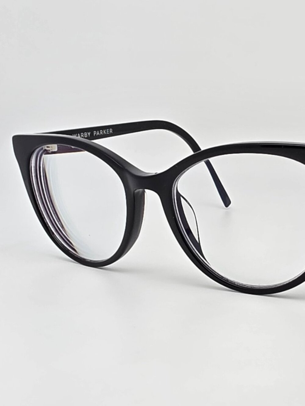 Warby Parker Haley M 100 Jet Black Cat Eye Eyeglasses Frame 51-17-140